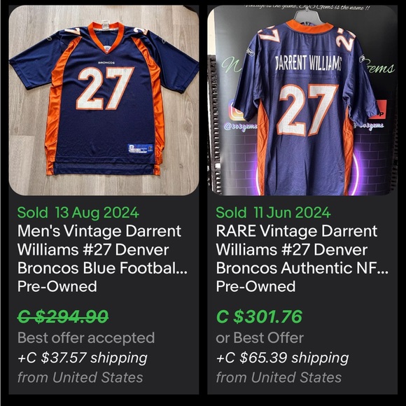 Vintage Darrent Williams Jersey #27 / Denver Broncos / NFL / Large - Picture 10 of 10